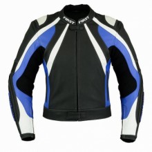 Куртка кожаная FIRST MACH II black&white&blue