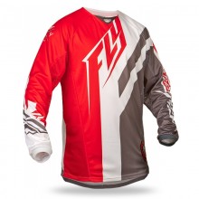 fly racing kinetic division red&grey&white